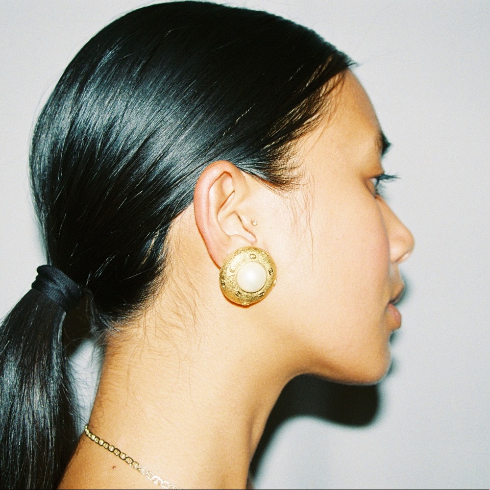 Vintage Chanel Pearl Earrings